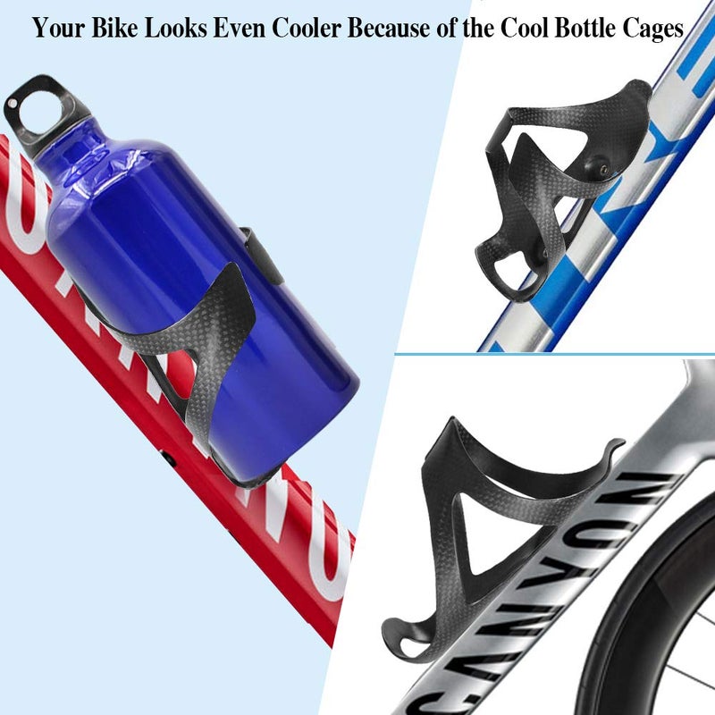 Gazeer 2 Pack Ultra-Light Full Carbon Fiber Water Bottle Cage, Bike Water Bottle Holder Brackets for Road & Mountain Bike - Image 3